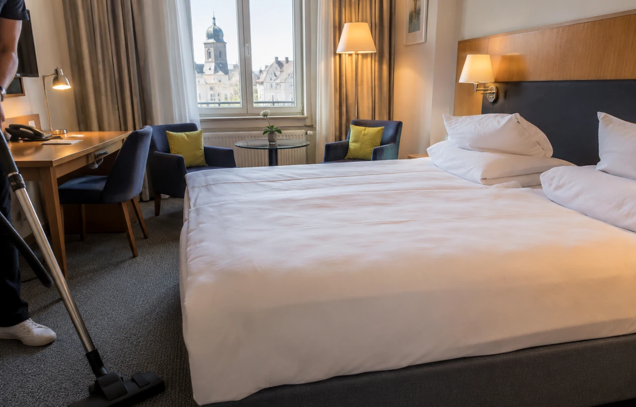 Frisch gereinigtes Gästezimmer