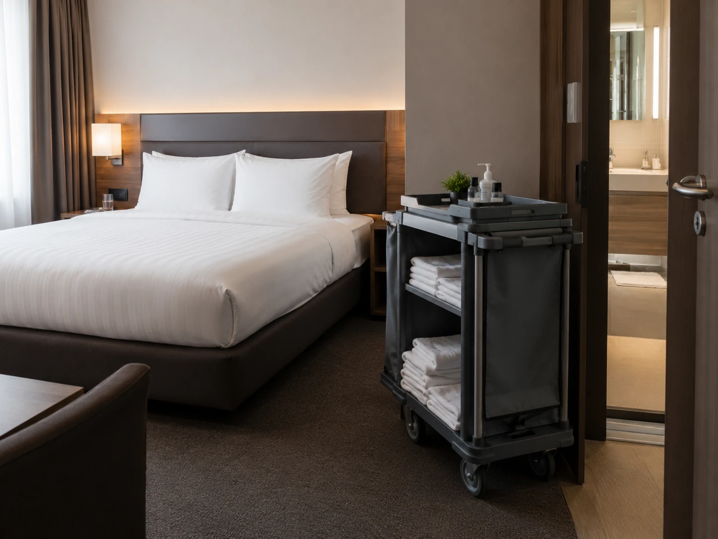 Frisch gereinigtes Hotelzimmer